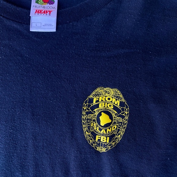 Original FBI From Big Island  Hawaii 808 HI Hilo Kona tshirt - Picture 4 of 4